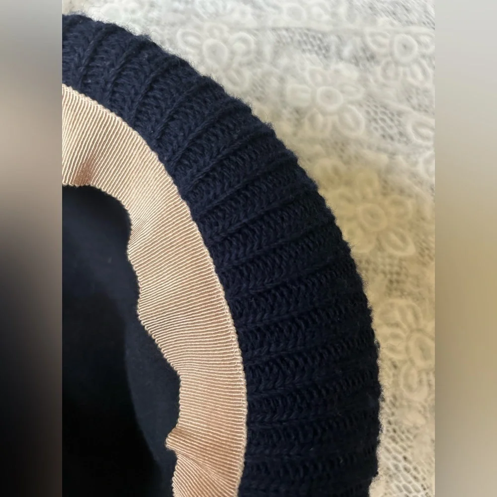 Inverni Merino Wool Navy bucket hat 57 size medium